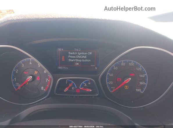 WF0DP3TH6H4119740 2017 FORD FOCUS RS Blue Vista de los asientos traseros
