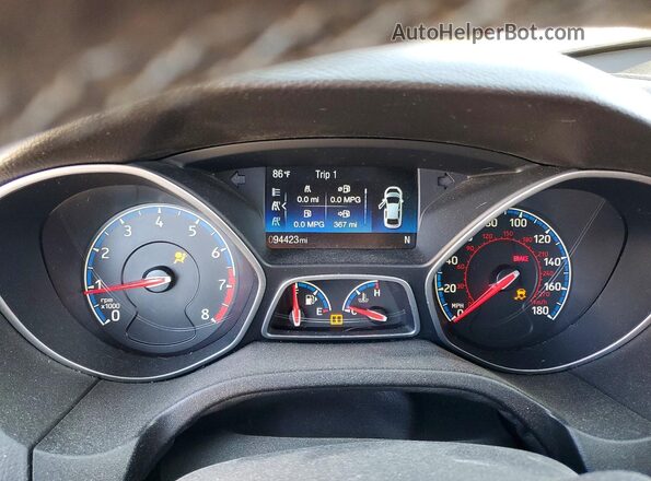 WF0DP3TH8G4116773 2016 FORD FOCUS Black ხელსაწყოთა პანელის ხედი