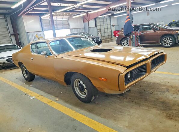 WH23G2G175336 1972 DODGE CHARGER Gold Przód prawy