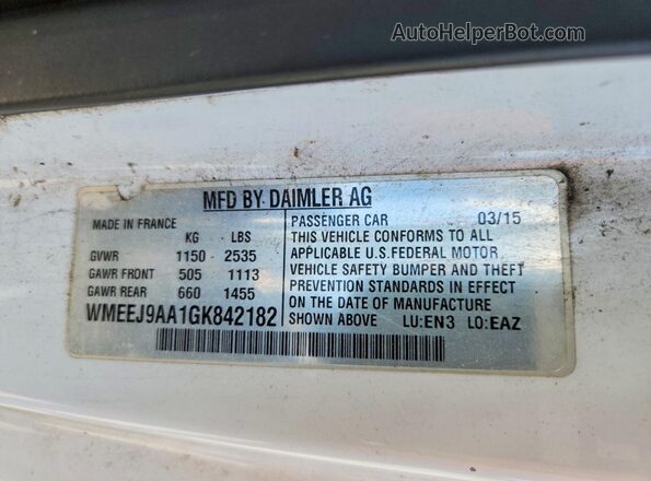 WMEEJ9AA1GK842182 2016 SMART FORTWO White Engine compartment view