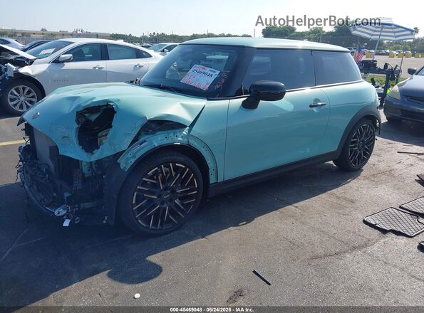 WMW23GD02S2W13681 2025 MINI HARDTOP Teal Առջևի ձախ երեք քառորդ տեսարան