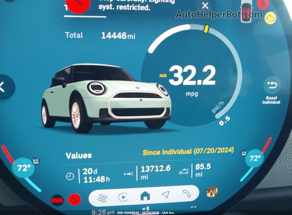 WMW23GD02S2W13681 2025 MINI HARDTOP Teal Հետևի նստատեղերի տեսք