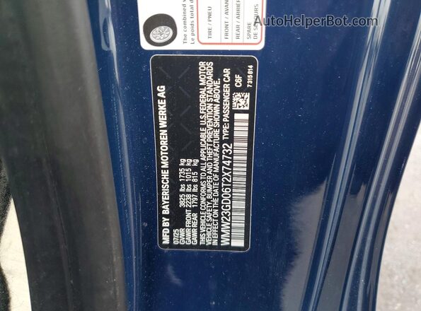 WMW23GD06T2X74732 2026 MINI COOPER Blue Vista del compartimento del motor