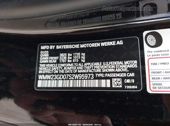 WMW23GD07S2W95973 2025 MINI HARDTOP Black 