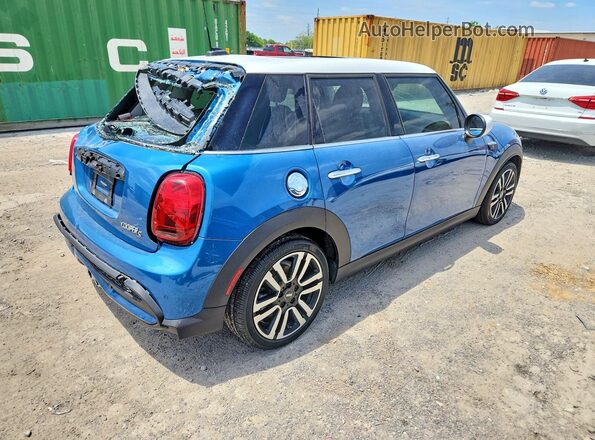 WMW53DK00N2R46285 2022 MINI COOPER Blue Trasero derecho