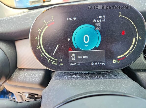 WMW53DK00N2R46285 2022 MINI COOPER Blue Vista del cuadro de instrumentos