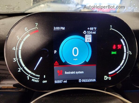 WMW53DK00N2S23116 2022 MINI COOPER Gray Instrument cluster view