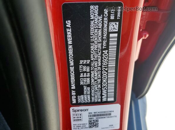 WMW53DK0XP2T69204 2023 MINI COOPER Red Widok komory silnika