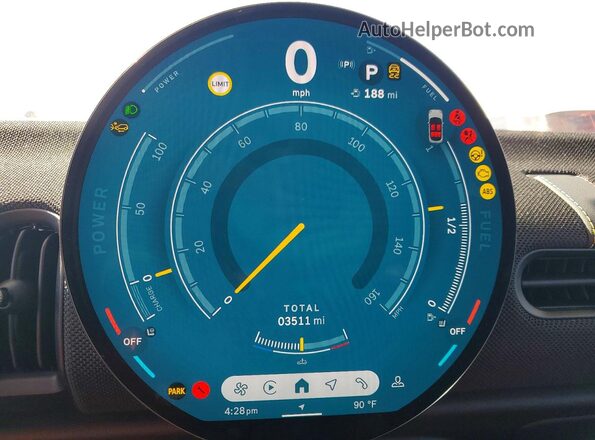 WMW53GD05T2X65811 2026 MINI COOPER Black Instrument cluster view