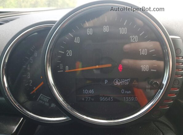 WMWLN9C51G2E47879 2016 MINI COOPER Black Вид щитка приладів