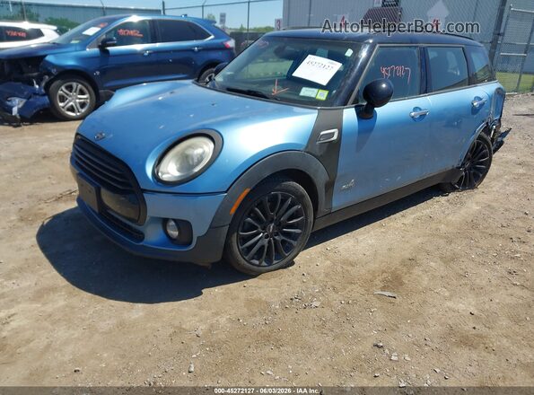 WMWLU1C54H2F26890 2017 MINI CLUBMAN Light Blue წინა მარცხენა ხედი სამი მეოთხედიდან