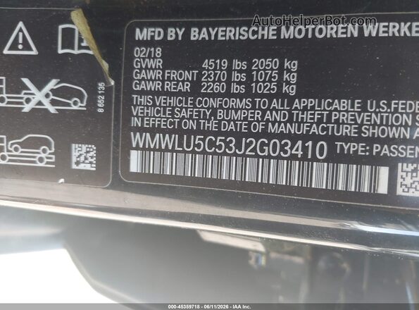 WMWLU5C53J2G03410 2018 MINI CLUBMAN Black 