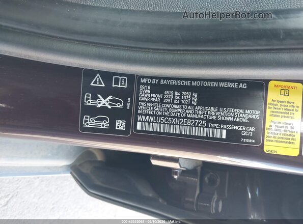 WMWLU5C5XH2E82725 2017 MINI CLUBMAN Maroon Vista del compartimento del motor