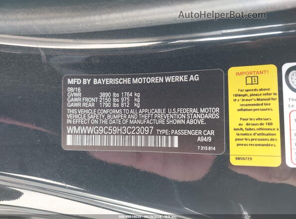 WMWWG9C59H3C23097 2017 MINI CONVERTIBLE Black Вид підкапотного простору