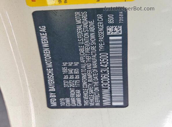 WMWWJ3C06L3L43500 2020 MINI COOPER Cream Vista del compartimento del motor