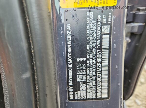 WMWXU9C07M2P48657 2021 MINI COOPER Gray Вид наклейки з VIN-кодом