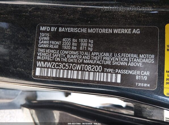 WMWZC3C57GWT08200 2016 MINI COUNTRYMAN Black Vista del compartimento del motor