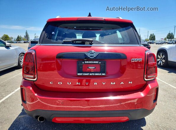 WMZ23BR07N3N70372 2022 MINI COOPER Red Հետևի տեսք