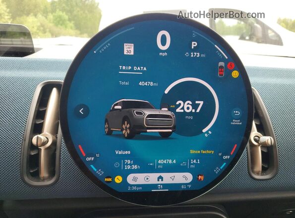 WMZ23GA09S7R90793 2025 MINI COUNTRYMAN Бирюзовый Вид щитка приборов