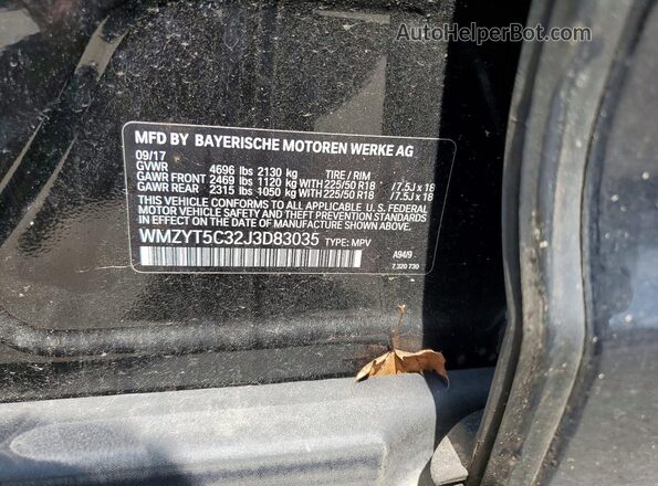WMZYT5C32J3D83035 2018 MINI COOPER Black Engine compartment view