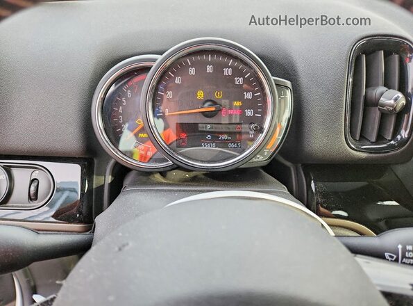 WMZYT5C51K3G92059 2019 MINI COOPER White Widok zestawu wskaźników