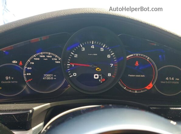 WP0AA2A71KL101039 2019 PORSCHE PANAMERA Black Вид щитка приладів