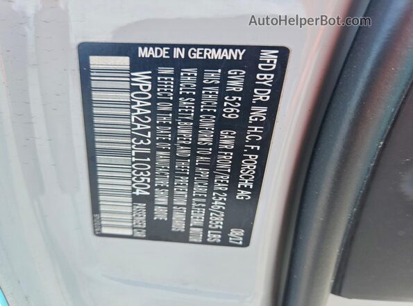 WP0AA2A73JL103504 2018 PORSCHE PANAMERA Turquoise Շարժիչի բաժամունքի տեսք