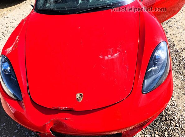 WP0AA2A80JK261751 2018 PORSCHE CAYMAN Красный Вид задней части салона