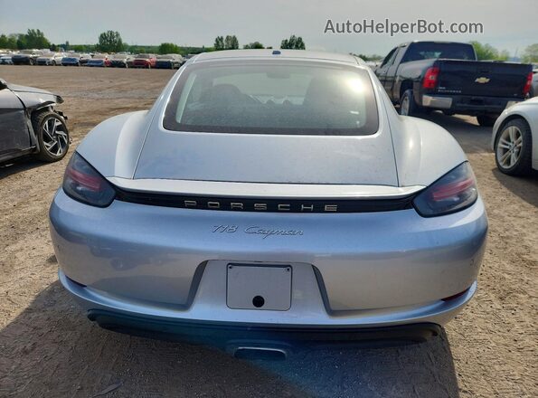 WP0AA2A87JS260242 2018 PORSCHE CAYMAN Silver Rear view
