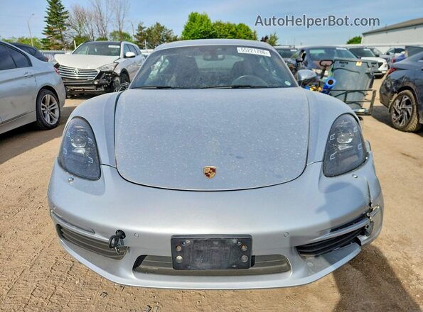 WP0AA2A87JS260242 2018 PORSCHE CAYMAN Silver Front view