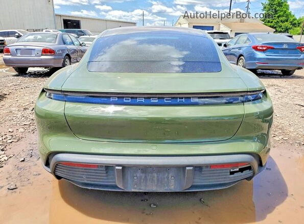 WP0AA2Y14NSA16033 2022 PORSCHE TAYCAN Green Rear view