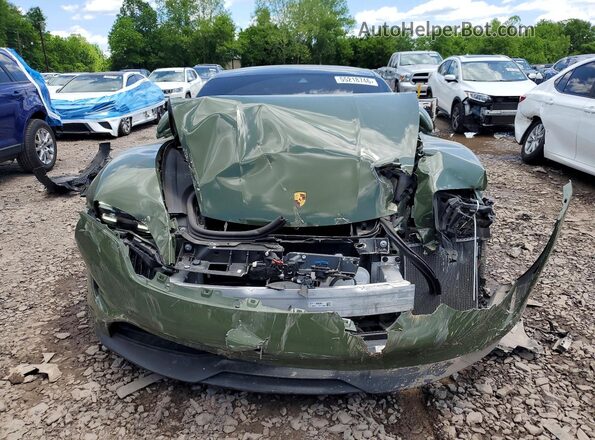 WP0AA2Y14NSA16033 2022 PORSCHE TAYCAN Green Front view