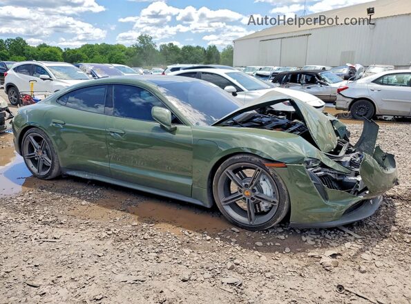 WP0AA2Y14NSA16033 2022 PORSCHE TAYCAN Green Front right