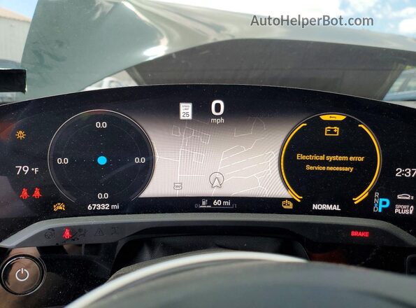 WP0AA2Y14NSA16033 2022 PORSCHE TAYCAN Green Instrument cluster view