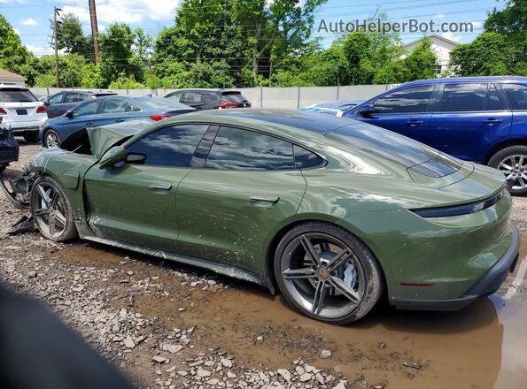 WP0AA2Y14NSA16033 2022 PORSCHE TAYCAN Green Rear left