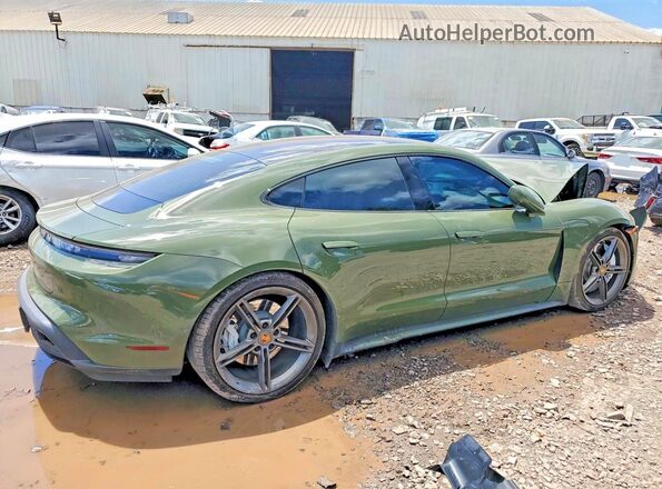 WP0AA2Y14NSA16033 2022 PORSCHE TAYCAN Green Rear right