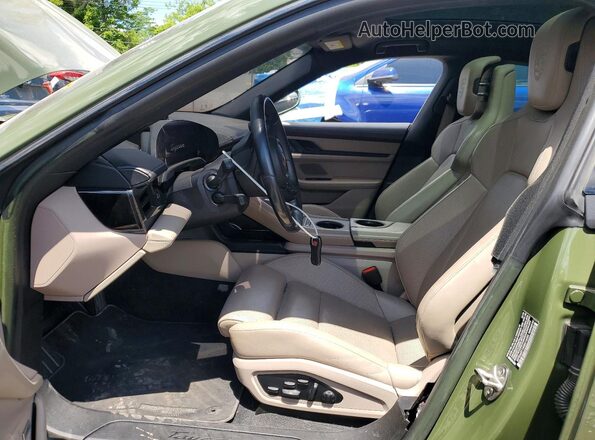 WP0AA2Y14NSA16033 2022 PORSCHE TAYCAN Green Front interior view
