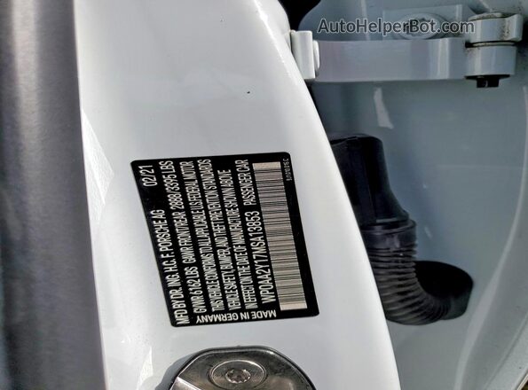 WP0AA2Y17MSA13853 2021 PORSCHE TAYCAN White 