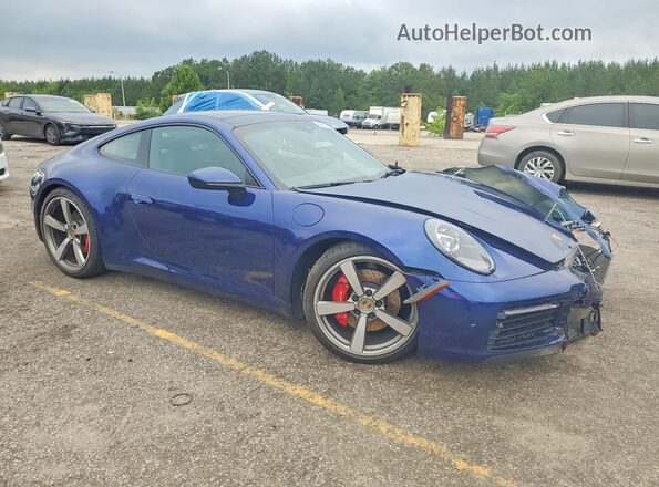 WP0AB2A94MS221585 2021 PORSCHE 911 Blue Front right