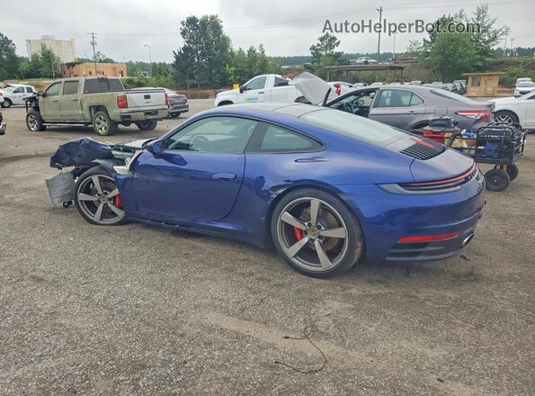 WP0AB2A94MS221585 2021 PORSCHE 911 Blue Rear left