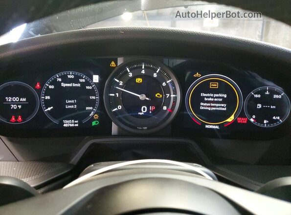 WP0AB2A9XLS227857 2020 PORSCHE 911 Black Instrument cluster view