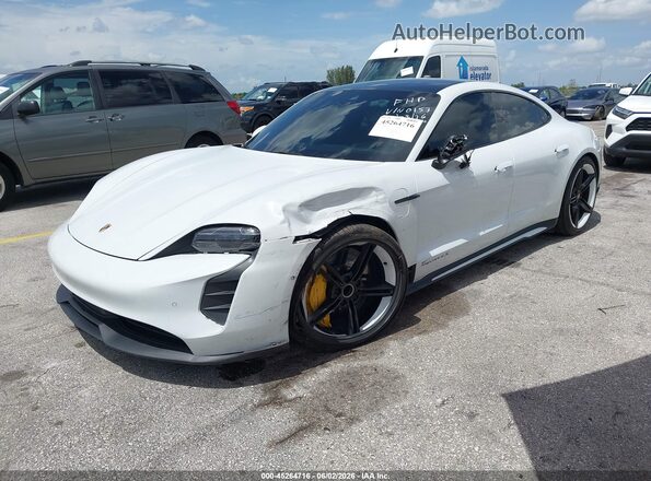 WP0AB2Y15LSA50153 2020 PORSCHE TAYCAN White წინა მარცხენა ხედი სამი მეოთხედიდან