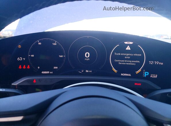 WP0AB2Y16MSA43357 2021 PORSCHE TAYCAN Blue Instrument cluster view