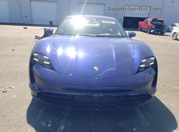 WP0AB2Y16MSA43357 2021 PORSCHE TAYCAN Blue Front view