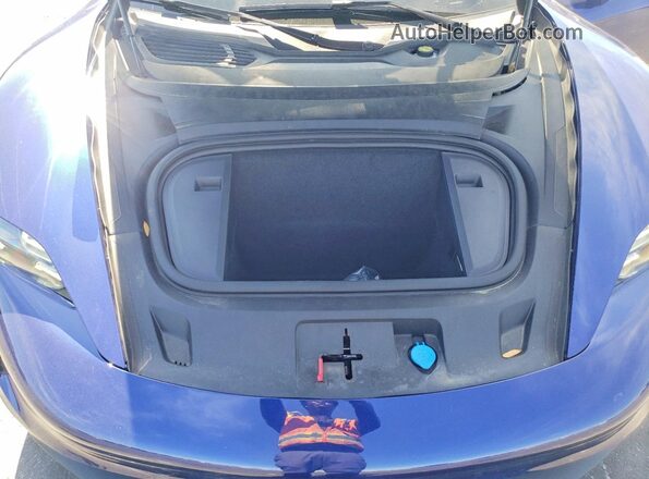 WP0AB2Y16MSA43357 2021 PORSCHE TAYCAN Blue Rear interior view