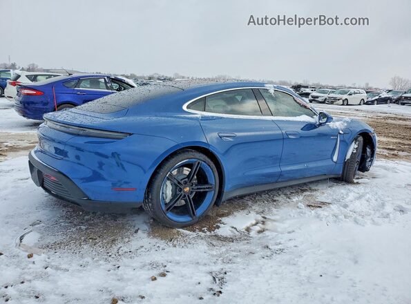 WP0AB2Y19MSA44258 2021 PORSCHE TAYCAN Blue Rear right