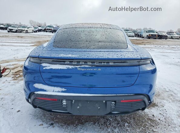 WP0AB2Y19MSA44258 2021 PORSCHE TAYCAN Blue Rear view