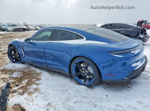 WP0AB2Y19MSA44258 2021 PORSCHE TAYCAN Blue Rear left