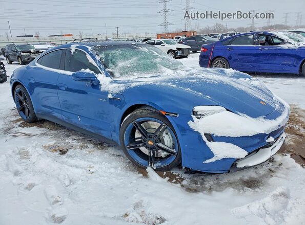 WP0AB2Y19MSA44258 2021 PORSCHE TAYCAN Blue Front right