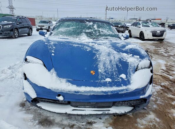 WP0AB2Y19MSA44258 2021 PORSCHE TAYCAN Blue Front view